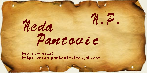 Neda Pantović vizit kartica